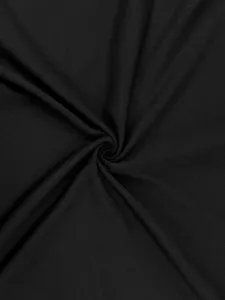 Black fitness sportswear fabric detail texture close-up, breathable elastic material surface view.
