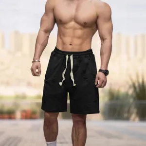 Men's summer distressed casual shorts streetwear loose athletic basketball shorts