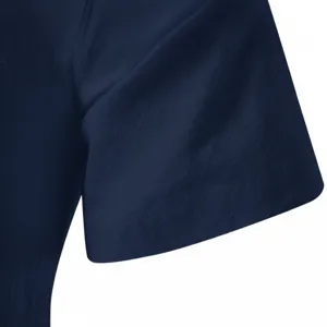 Men's casual short sleeve shirt sleeve fabric detail, showing fine texture and stitching.