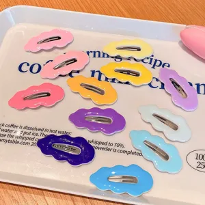 Πολύχρωμα τσιμπιδάκια μαλλιών σύννεφο χαριτωμένα κλιπ bb για γυναίκες κορίτσια καθημερινά.