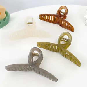 Large Jelly Hair Claw Clip Cross Geometric Shark Clip Minimalist Hair Styling Accessories For Women Girls
