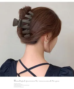 Korean matte large hair claw clip minimalist shark clip elegant hair accessory for women