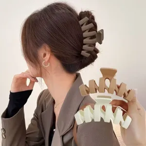 Matte hair claw clip for women large size minimalist shark clip for thick hair updo styling