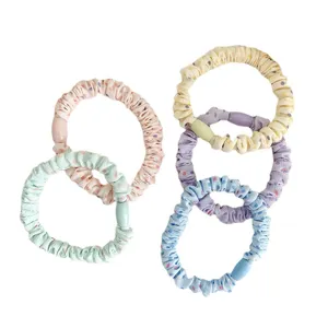Elastici per capelli coreani a pois carini accessori in tessuto ad alta elasticità per donne