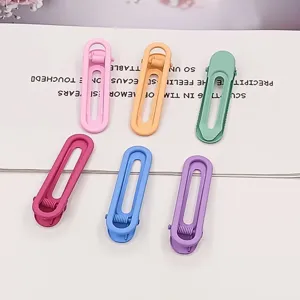 Σετ 6cm Xrwmatiasta Κλιπ Μαλλιών Οβάλ Χρώμα Καραμέλας Τσιμπιδάκια Αξεσουάρ Μαλλιών