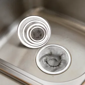 Passoire d'évier en acier inoxydable filtre de drain de cuisine attrape-cheveux salle