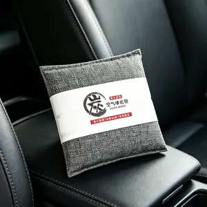 Bamboo charcoal air purifying bag for car interior, odor and formaldehyde removal absorber.