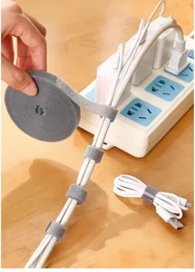 Klettband Kabelbinder Rolle Nylon Draht Organizer Kabelmanagement fuer Ladekabel Haushalt