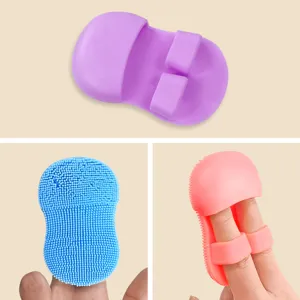 Mini siliconen gezichtsreiniger borstel met vingerband zachte haren meeëter remover hulpmiddel