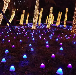 Outdoor solar LED mushroom lights garden lawn landscape decorative lights for holiday ambiance