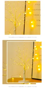 LED copper wire birch tree light for holiday room decor decorative warm fairy string lights