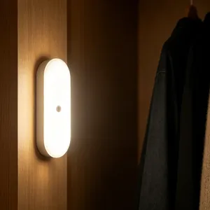 Modern Minimalistisch LED Nachtlicht Magnetische Wandlampe Kabellos Batteriebetrieben Nachttischlampe Für Schlafzimmer Flur