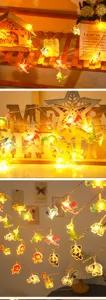 Cute dinosaur and animal LED string lights for kids bedroom decor, party ambient lighting.