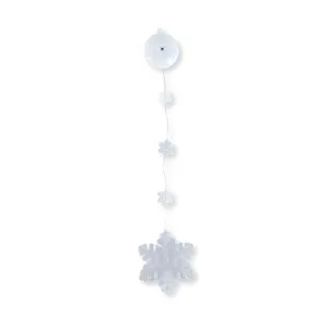 LED Weihnachten Schneeflocke Saugnapf Licht, perfekte Fenster hängende Urlaubsdeko Lampe.