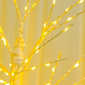 LED copper wire birch tree light holiday decorative string light warm glowing ambient lamp branches