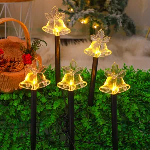 Solar Weihnachtsglocken Erdstangenleuchten, 1-zu-5 Outdoor LED Garten dekorative Rasenbeleuchtung.