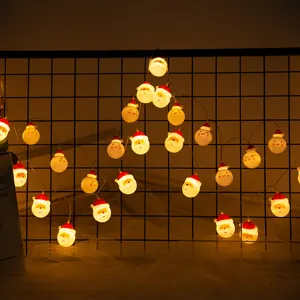LED Christmas Santa string lights for holiday home decoration, warm glow festive lighting.