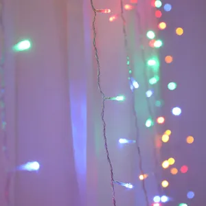 LED curtain string lights multicolored fairy lights for bedroom home holiday decor main view