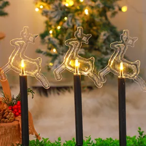 Solar Rentier Bodenstecker Lichter, wasserdichte LED Outdoor Rasen Garten Weihnachtsdeko.
