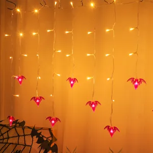 Halloween LED bat string lights warm decorative party hanging fairy lights decorations