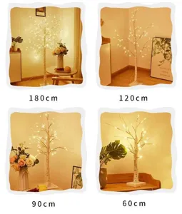 Luz de árbol de abedul LED decorativa vacaciones de Navidad dormitorio iluminación ambiental 180cm