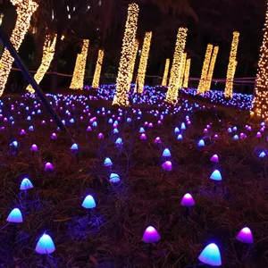Solar LED mushroom stake lights outdoor garden lawn landscape decoration ambient festival lighting
