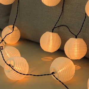 Solar LED Lichterkette aussen dekorative Laterne Lampions fuer Garten Party Weihnachten fest