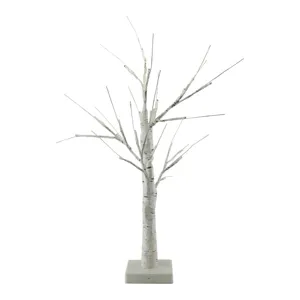 Lámpara de árbol de abedul blanco LED para decoración navideña, luz de dormitorio.