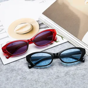 Mode Cat Eye Sonnenbrille UV400 Schutz PC Rahmen Retro Oval Sonnenbrille Für Damen Herren Straßenfotografie Outdoor Reise Brillen