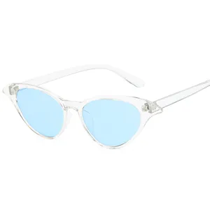 Transparente Cat Eye Sonnenbrille für Damen stilvolle koreanische Mode Brille klare Fassung