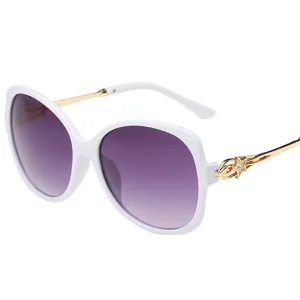 Damen Oversize Sonnenbrille Retro Mode Farbverlauf lila UV Schutz chic Brille