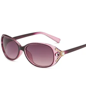Damen Sonnenbrille weinrot Farbverlauf UV Schutz modische Sonnenbrillen Hauptansicht