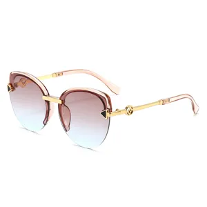 Mode Oversized Farbverlauf Sonnenbrille für Damen und Herren, UV-Schutz Retro