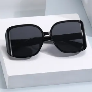 Fashion Oversized Polygon Curved Lenses Sunglasses Hip Hop Rimless Look Street Style Eyewear For Men Women Unisex Casual Party Sun Glasses