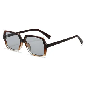 Trendige Retro Quadratische Sonnenbrille Damen Herren Mode UV400 Schutz PC Rahmen AC Gläser Sonnenschutz Reise Brillen