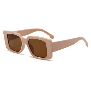 Oversized square sunglasses for men and women, retro thick frame street style sun glasses.