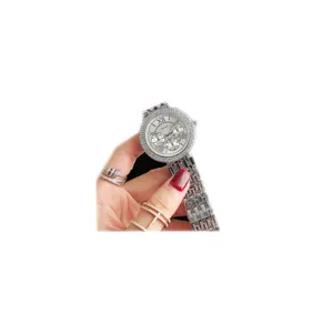 Reloj de Cuarzo con Diamantes de Imitación para Mujer Reloj de Pulsera de Acero