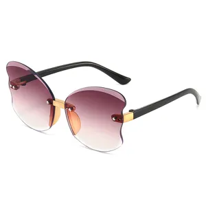 Stylish children gradient butterfly sunglasses for kids boys and girls UV protection.
