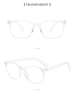 Clear frame glasses anti blue light transparent square optical eyewear for daily wear