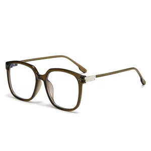 Occhiali da vista eleganti con grande montatura quadrata retrò lenti trasparenti donna uomo