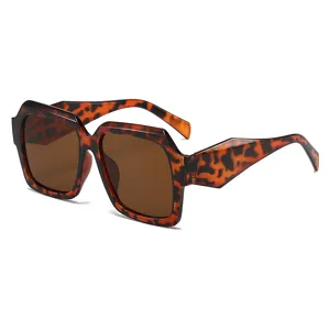 Große quadratische Sonnenbrille Schildpatt UV-Schutz Sonnenbrillen für Damen und Herren.