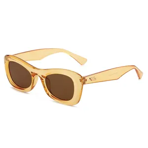 Modische Retro dickgerahmte ovale Sonnenbrille für Damen und Herren, UV-Schutz Eyewear.