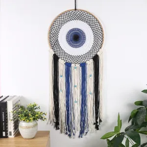 Gran Atrapa Sueños Mal de Ojo Colgante de Pared Hecho a Mano Boho Decoración Arte
