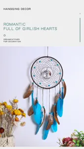 Vintage veren dromenvanger wandhangers met levensboom hanger voor mooie huisdecoratie.