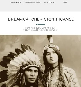 Detailed view showing cultural background and handmade design of the dream catcher wall decor.