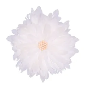 Boho bianco piuma appendiabiti da parete fiore decorazione artigianale camera stanza
