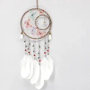 Creative butterfly sun and moon dream catcher wall hanging room decor main image