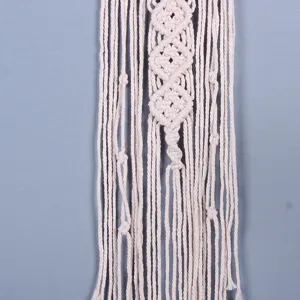 Handmade cotton macrame wall hanging boho chic home decor woven tapestry for room.
