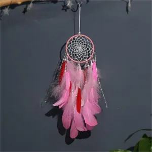 Waldstil handgemachter Feder Traumfänger Wandbehang Handwerk Anhänger Heimdekoration.