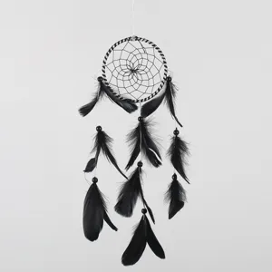Attrape-rêves noir et blanc décoration murale suspendue pour la maison chambre